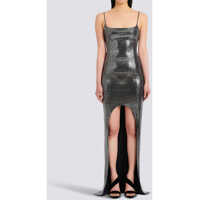 Rochii elegante Long Silver Jersey Dress Femei