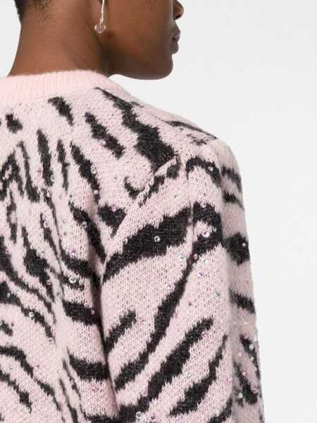 Cardigane Alessandra Rich Zebra Pattern Knitted Cardigan PINK Femei (BM 9105950) 3