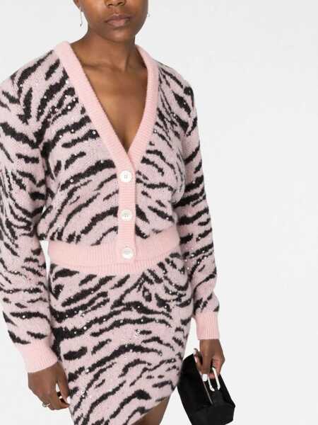 Cardigane Alessandra Rich Zebra Pattern Knitted Cardigan PINK Femei (BM 9105950) 5