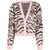 Alessandra Rich Zebra Pattern Knitted Cardigan PINK