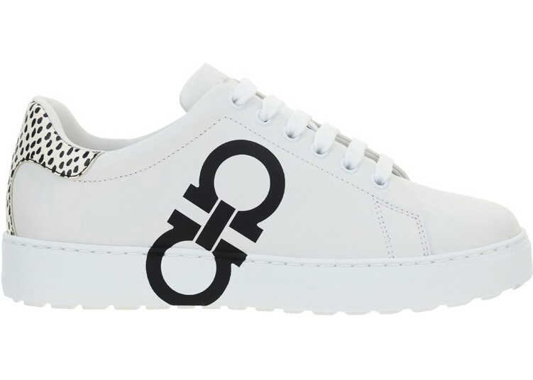 Salvatore Ferragamo Number Sneakers BIANCO OTTICO