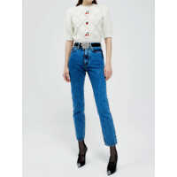 Pulovere casual Ivory Jumper With Embroideries Femei