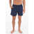 Nike 2 Pockets Boxer Swimsuit With Logo-Print Blue