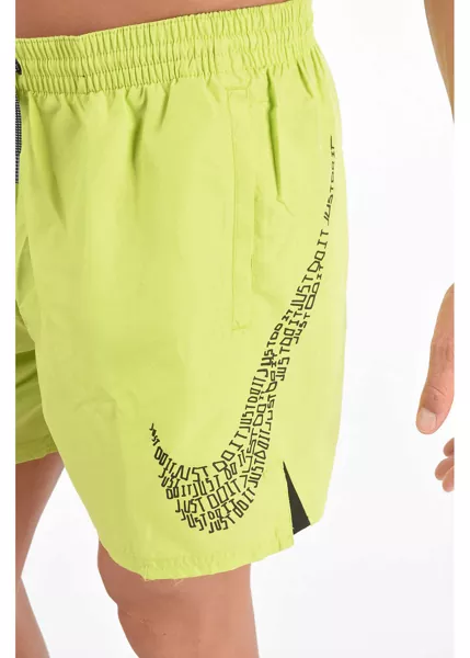 Bermude Nike Swim 2 Pockets Shorts Swimsuit With Logo-Print Green Barbati (BM 9107720) 3