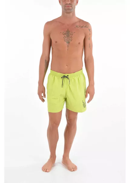 Bermude Nike Swim 2 Pockets Shorts Swimsuit With Logo-Print Green Barbati (BM 9107720) 4