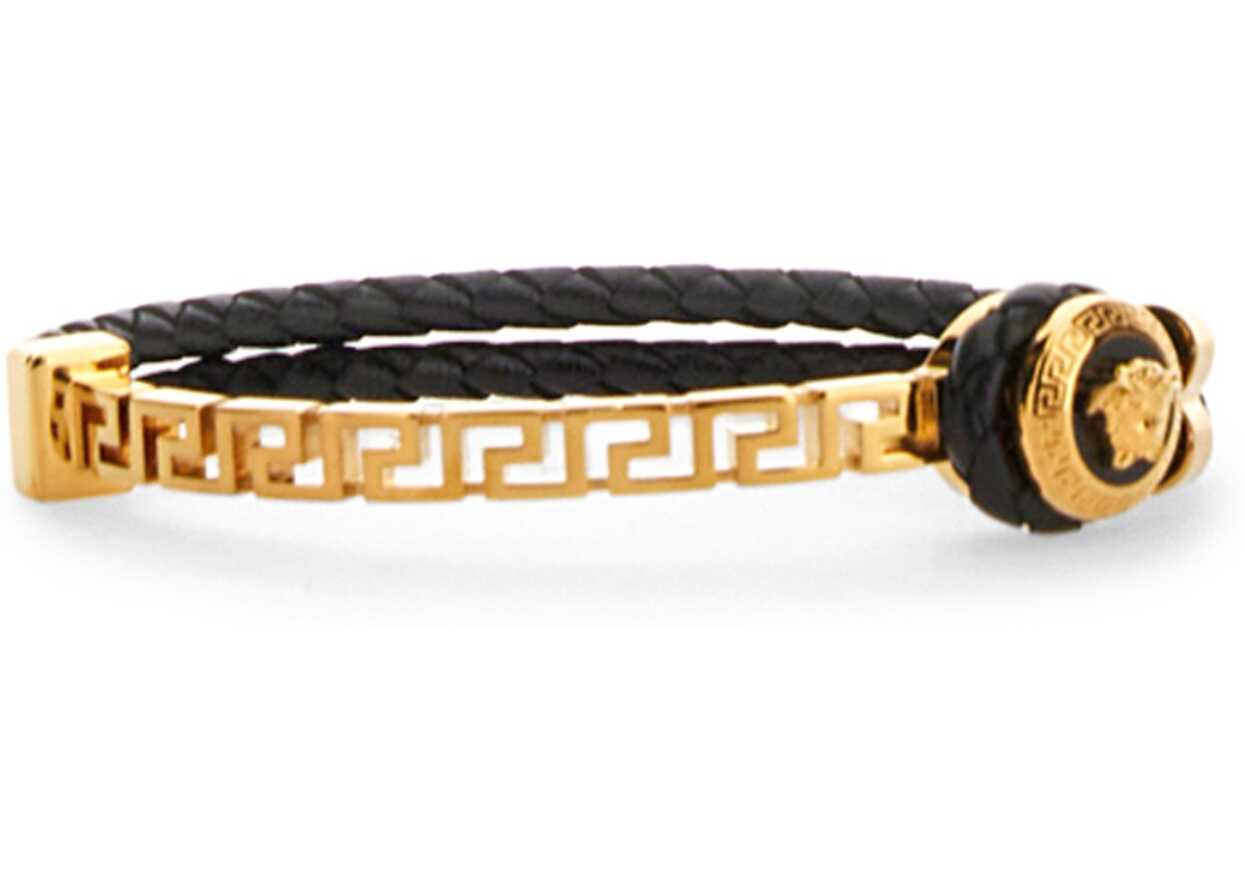 Versace Bracelet With Medusa And Greek Motif BLACK image
