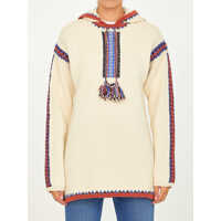 Pulovere casual Jacquard Hooded Jumper Femei