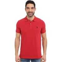 Tricouri Polo Solid Cotton Pique Polo with Small Pony Barbati