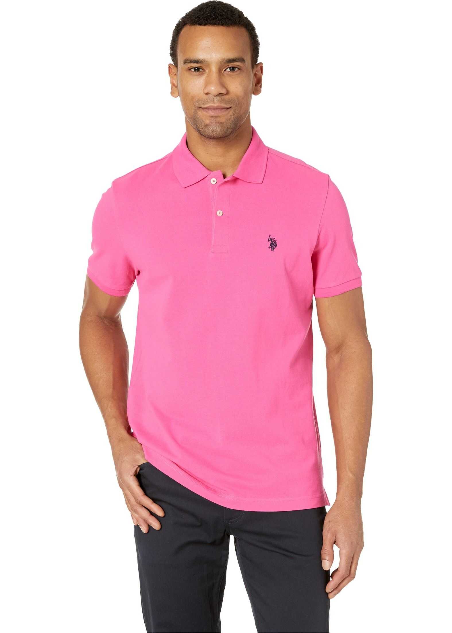 U.S. POLO ASSN. Solid Cotton Pique Polo with Small Pony Watermelon Beach