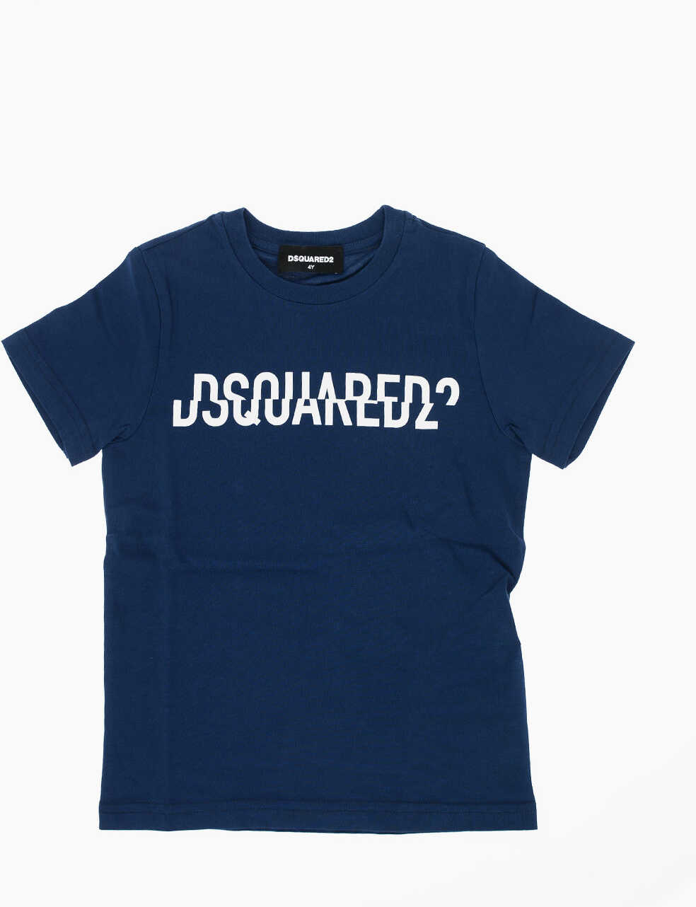 Dsquared2 Kids Logo Printed Crew-Neck T-Shirt Blue