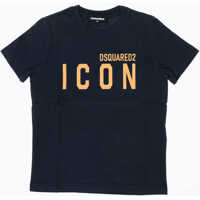 Tricouri Icon Logo Printed Crew-Neck T-Shirt Baieti