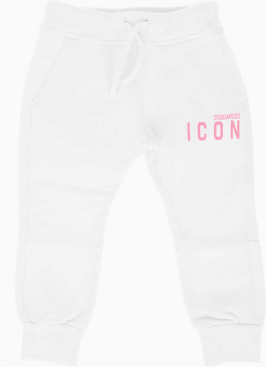 Dsquared2 Kids Icon Drawstring Waist 2 Pockets Pants White