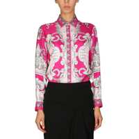 Bluze Silver Baroque Print Shirt Femei