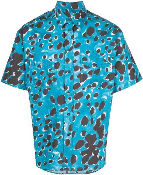 Camasi casual Marni Pop Dots Print Shirt BABY BLUE Barbati (BM 9112742) 1