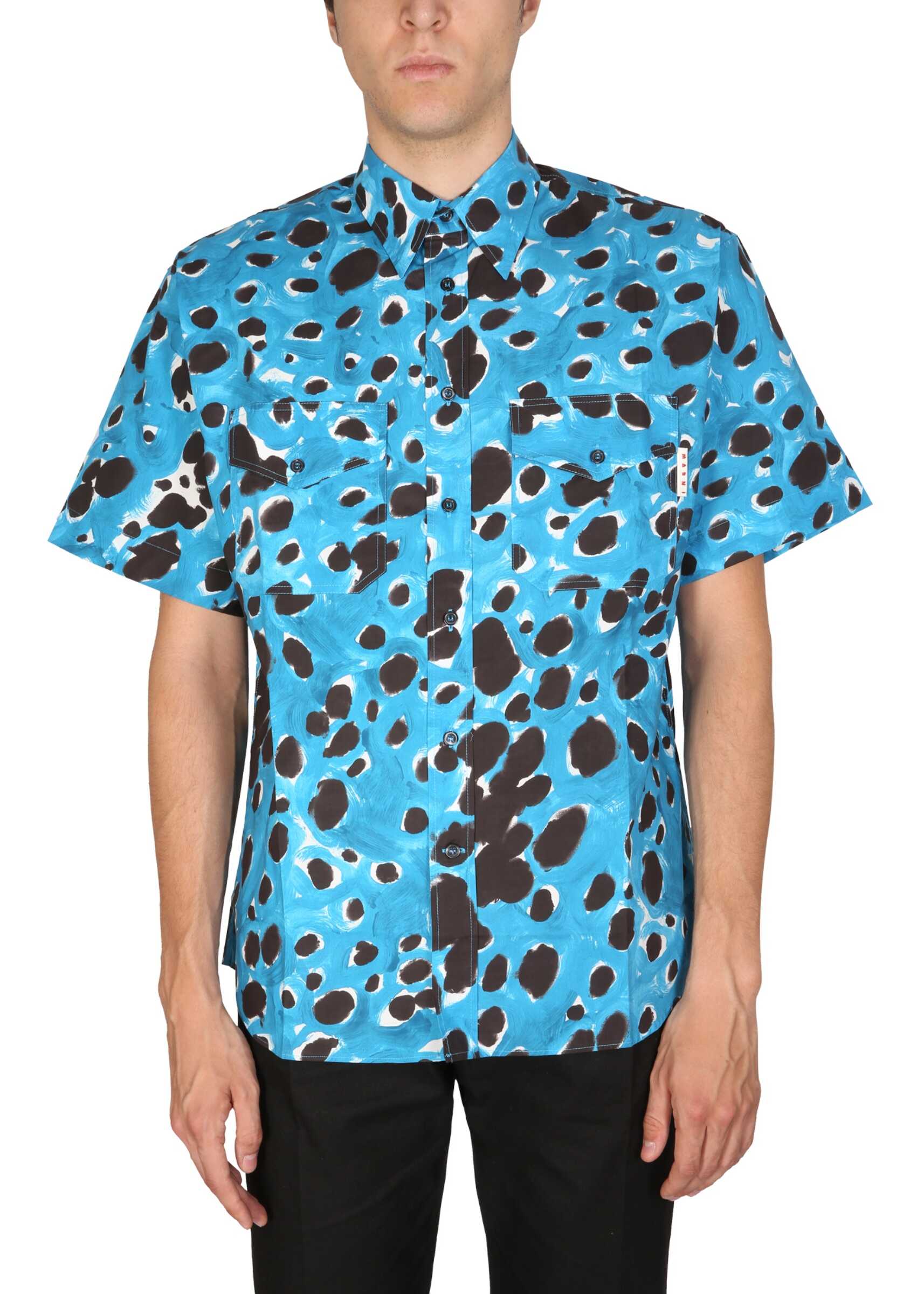 Marni "Pop Dots" Print Shirt BABY BLUE