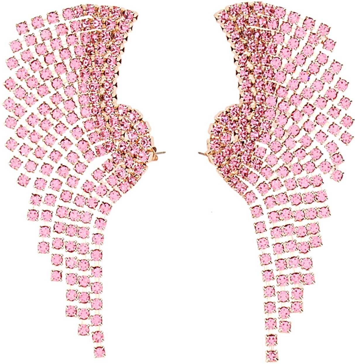 Magda Butrym Crystal Fringed Earrings PINK image