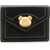 Moschino Card Holder With Gold Plaque BLACK
