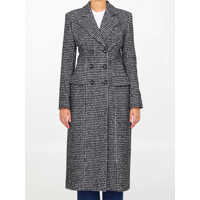 Paltoane Houndstooth Coat Femei