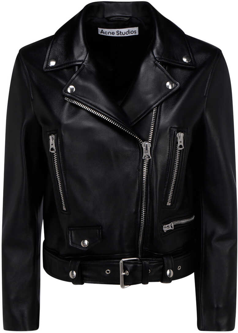 Acne Studios Leather Biker Jacket BLACK