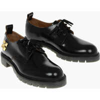 Pantofi Oxford Leather Arrow Derby Shoes With Side Iconic Logo Barbati