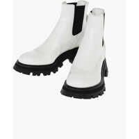 Botine Leather Chelsea Ankle Boots With Statement Sole Femei