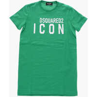 Rochii scurte Icon Logo Printed Crew-Neck Tee Dress Fete
