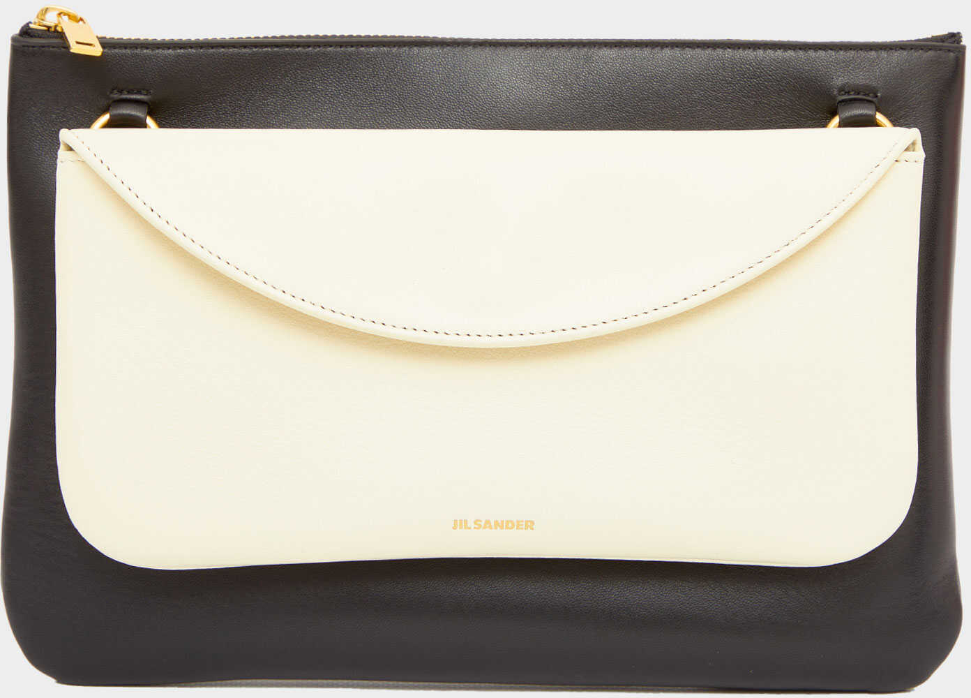 Jil Sander And White Link Handbag Black