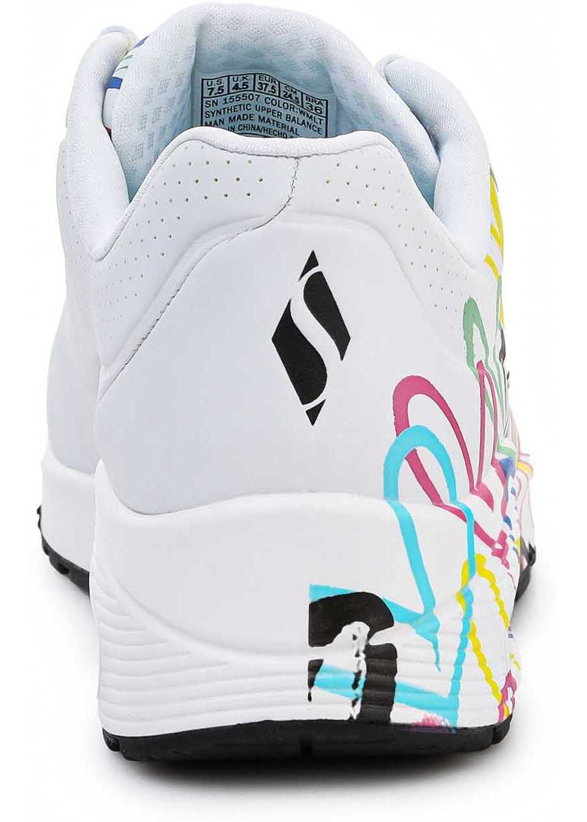 Sneakers SKECHERS UNO SPREAD THE LOVE 155507 - WMLT White/Multicolor Femei (BM 9119450) 5
