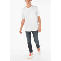 Tricouri Diesel pentru Barbati - Tricouri Diesel Crew Neck T-Haim Nylon Breast-Pocket T-Shirt White Barbati (BM 9120215) - B-mall.ro