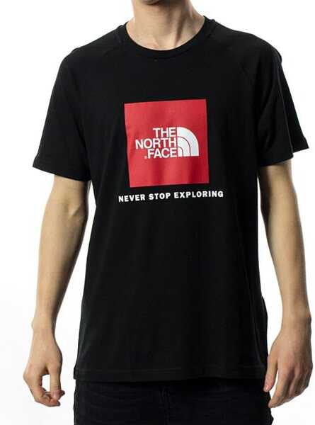 The North Face M S/S Rag Red Box Black