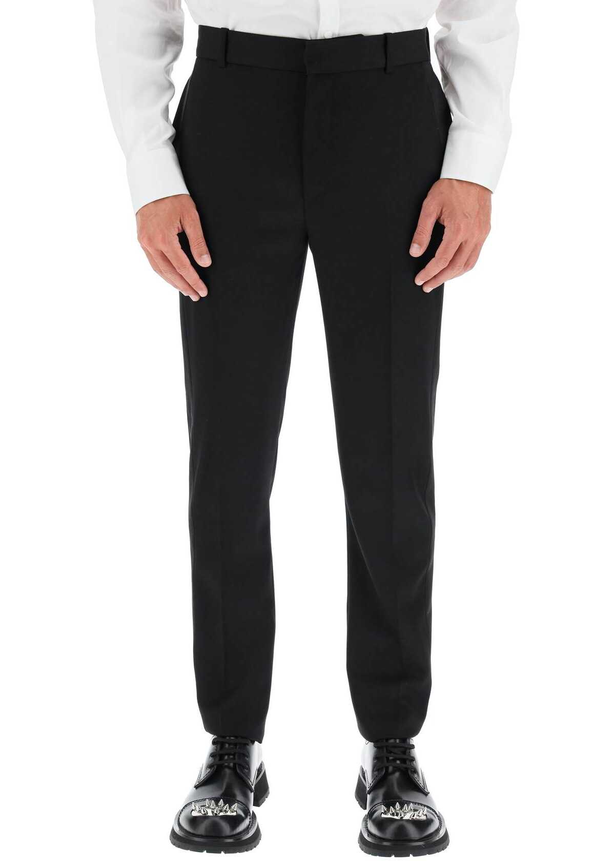 Alexander McQueen Barathea Tuxedo Trousers BLACK