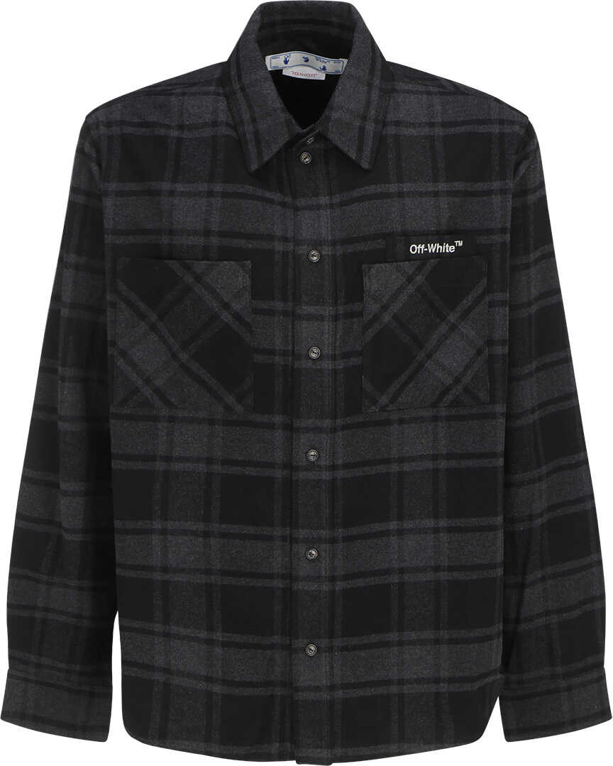 Off-White Flannel Shirt GREY/WHITE