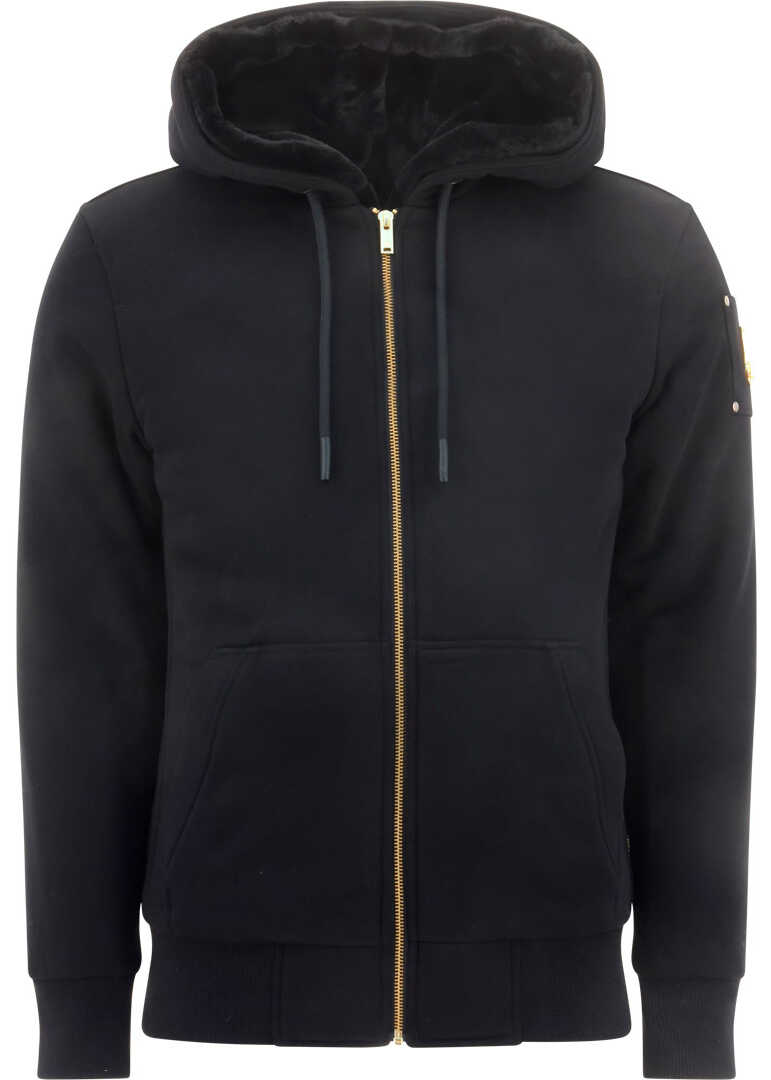 Moose Knuckles Linden Bunny Hoodie BLK W/BLK F