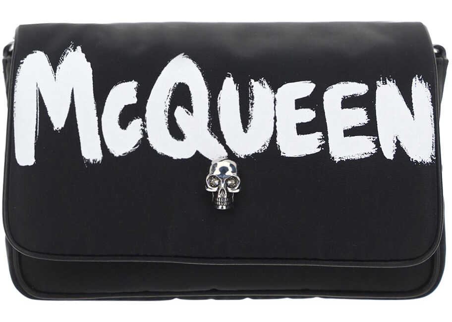 Alexander McQueen Alexander Mc Queen Graffiti Nylon Bag BLACK/WHITE