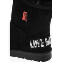 Botine Dama - Botine Moschino Love Faux Suede Leather Ankle Boots Black Femei (BM 9129116) - B-mall.ro
