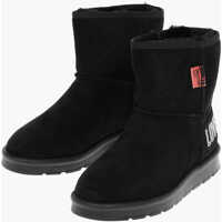 Botine Love Faux Suede Leather Ankle Boots Femei