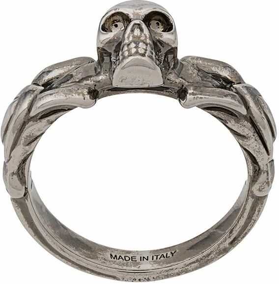 Alexander McQueen Metal Ring SILVER image12