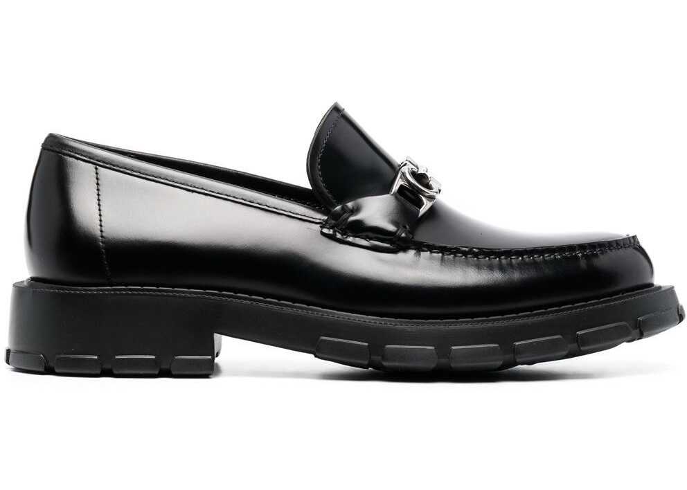 Salvatore Ferragamo Leather Loafers BLACK