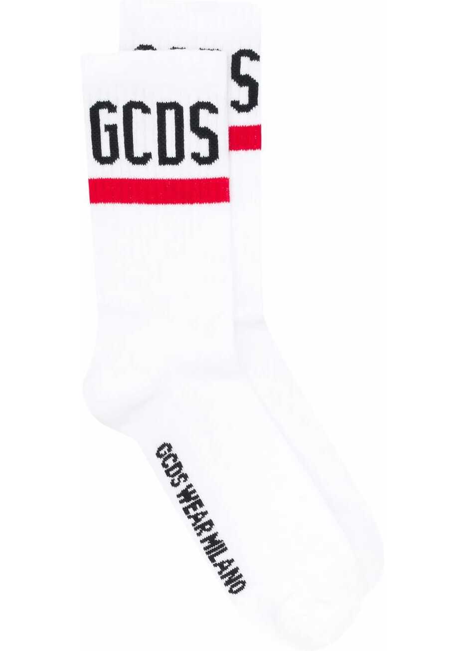 GCDS Cotton Socks WHITE