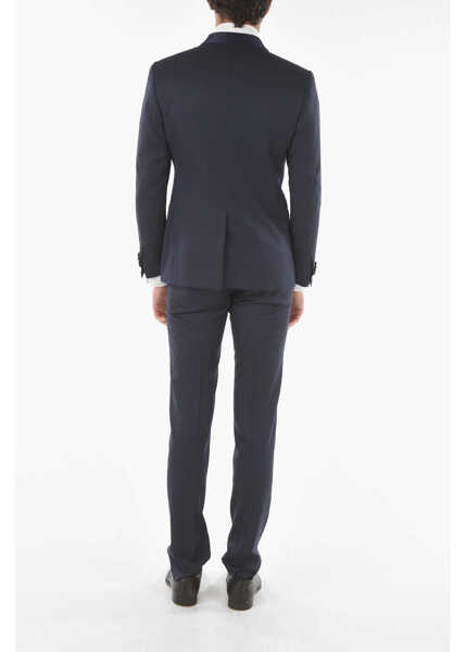 Costume CORNELIANI Lined Cerimony Academy Virgin Wool Suit With Shawl Lapel Blue Barbati (BM 9229700) 4