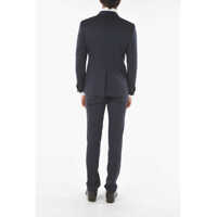 Costume CORNELIANI pentru Barbati - Costume CORNELIANI Lined Cerimony Academy Virgin Wool Suit With Shawl Lapel Blue Barbati (BM 9229700) - B-mall.ro