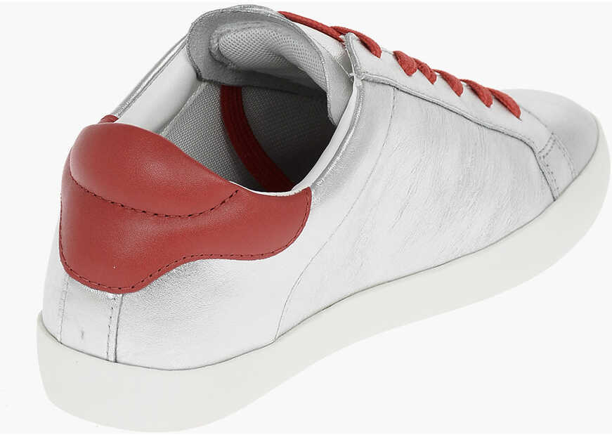 Sneakers Moschino Love Metallic Leather Sneakers Silver Femei (BM 9229841) 3