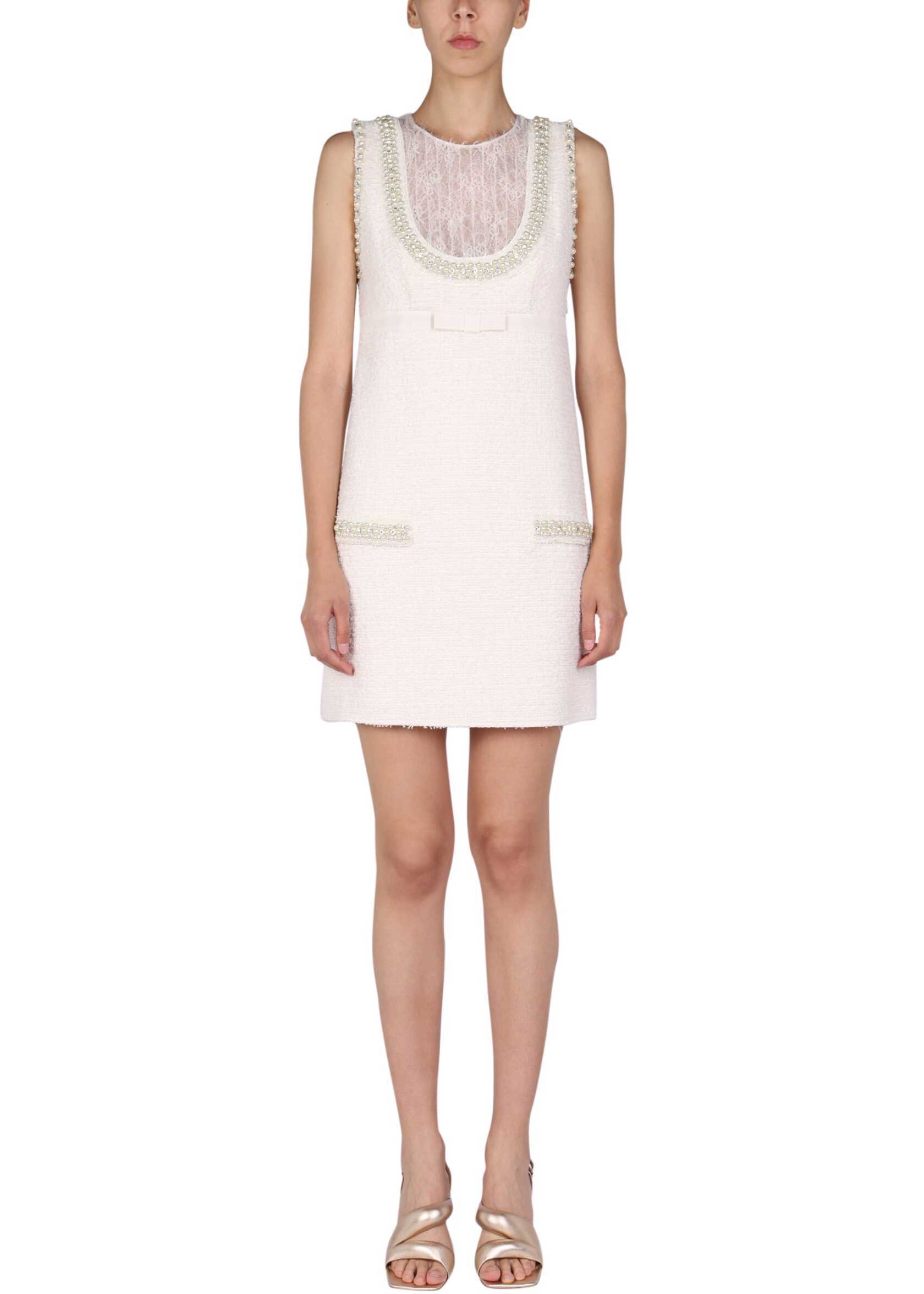 Elisabetta Franchi Dress With Pearl Details* WHITE