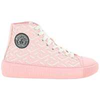 Sneakers Greca Laser Cut Leather Hi-Top Sneakers Femei