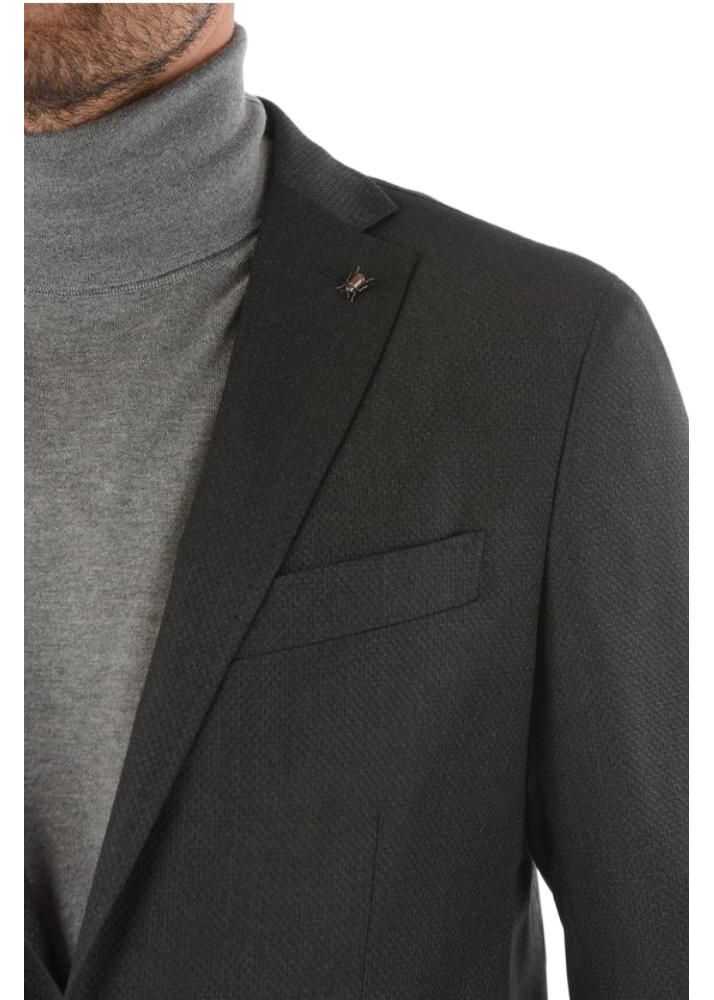 Sacouri CORNELIANI Cc Collection Virgin Wool Right Blazer With Iconic Beetle Br Gray Barbati (BM 9238079) 3