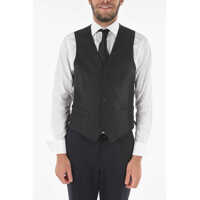Veste costum Cc Collection Virgin Wool Refined Vest With 5-Button Closure Barbati
