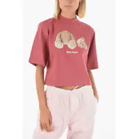 Tricouri Crew-Neck Cropped Bear T-Shirt Femei