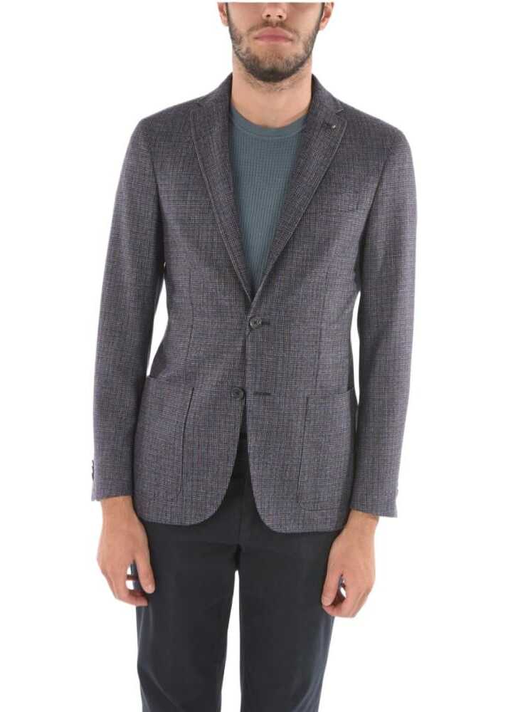 CORNELIANI Cc Collection Cashmere Blend Right Blazer With Iconic Beetle Multicolor b-mall.ro