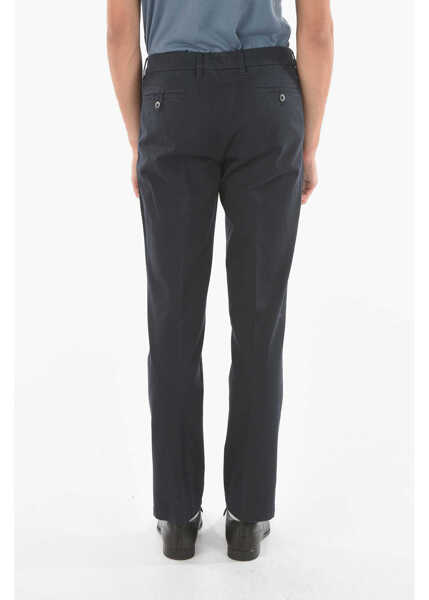 Pantaloni casual CORNELIANI Id Stretchy Cotton M Alga 426 Pants With Belt Loops Blue Barbati (BM 9240053) 2
