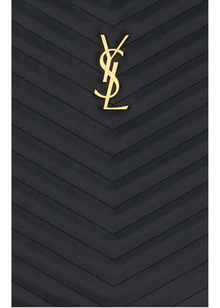 Genti de mana Saint Laurent Leather Pouch BLACK Femei (BM 9240401) 3